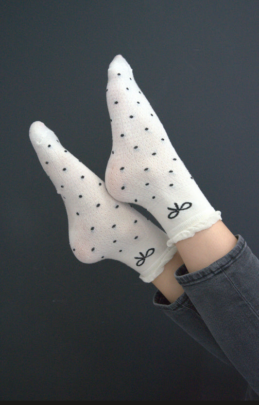 Classic Dotty Ruffle Socks