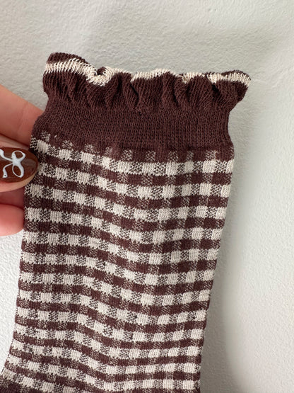 Chocolate Checkers Socks